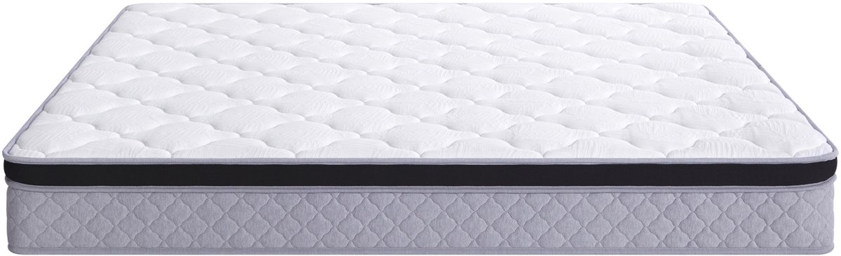 COVREO Binnenveringmatras 160x200 cm wit - 25 cm dik - H3 - ergonomisch - gerold geleverd