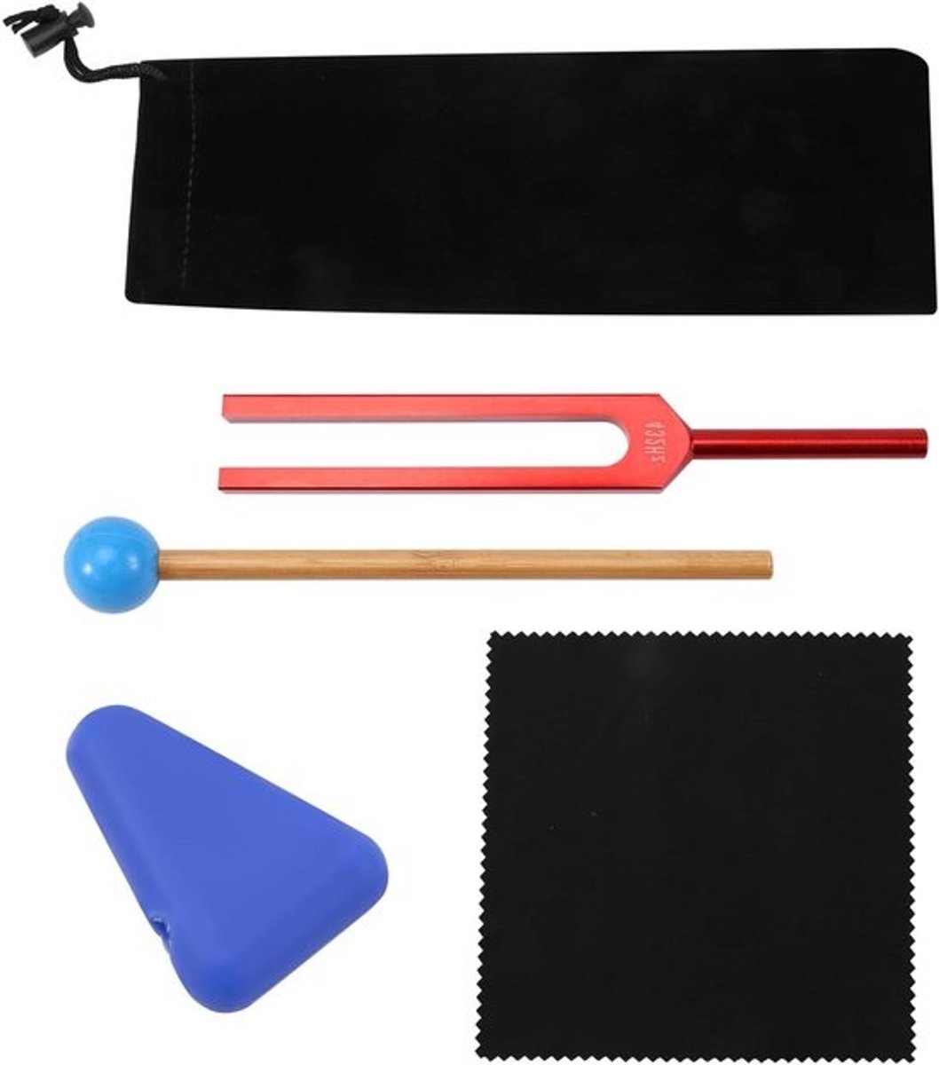 Stemvork - Resonantie Vork - Mentale Ontspanning - 432 Hz Frequentie - 23 cm - Rood