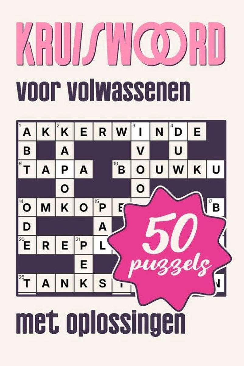 Kruiswoordpuzzels Volwassenen - Woordpuzzels Boek - Ontspanning Brein - Variabele Moeilijkheidsgraad - 75 Pagina's