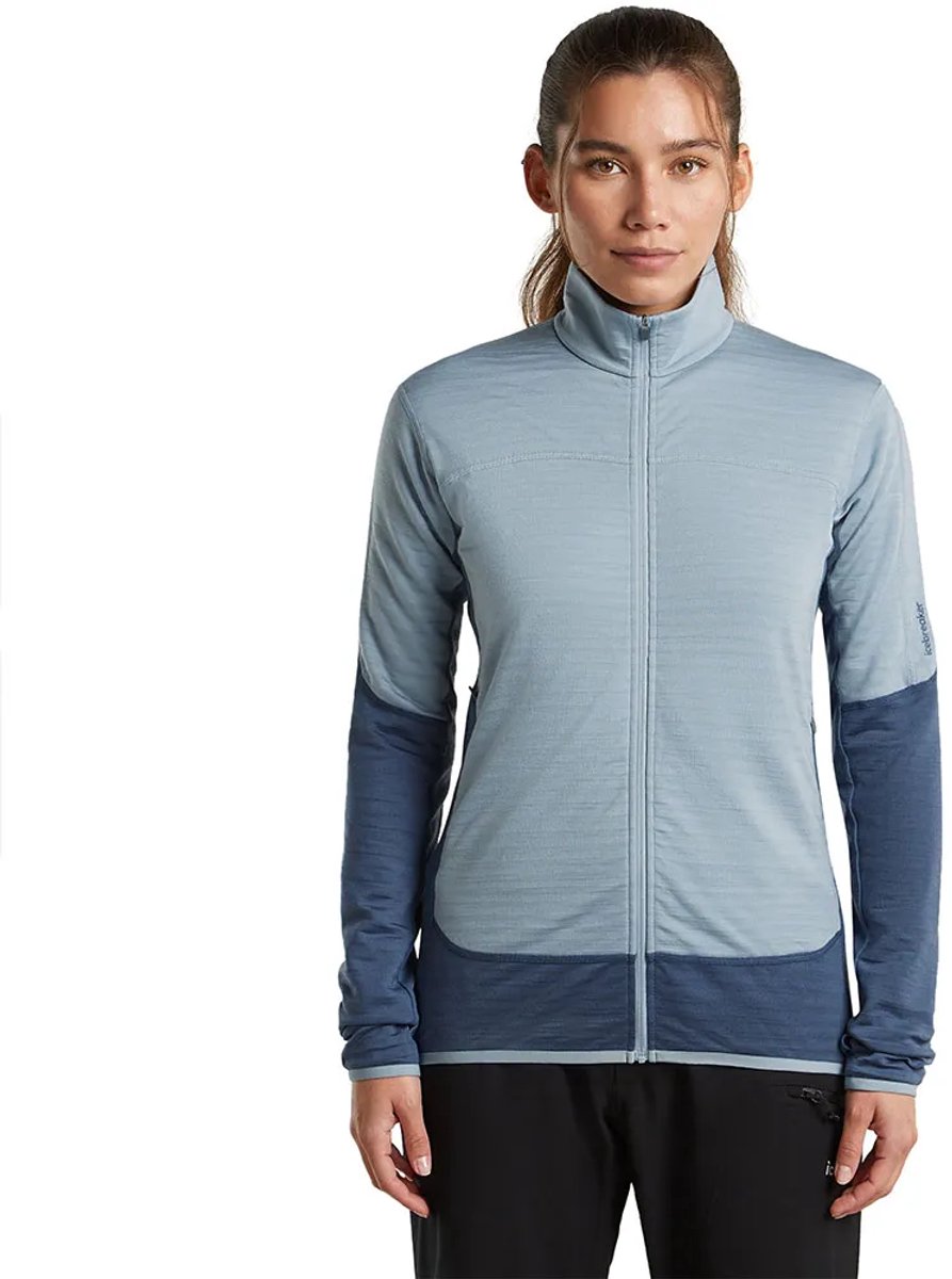 Icebreaker 300 Real Descender Fleece Met Volledige Rits Blauw M Vrouw