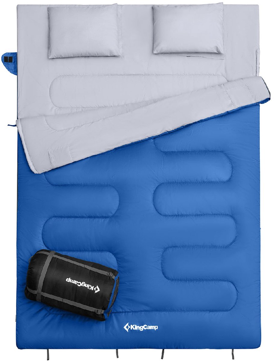 Deken-slaapzak Oxygen 250 D - 2-persoons dubbele slaapzak XL lang -3 °C