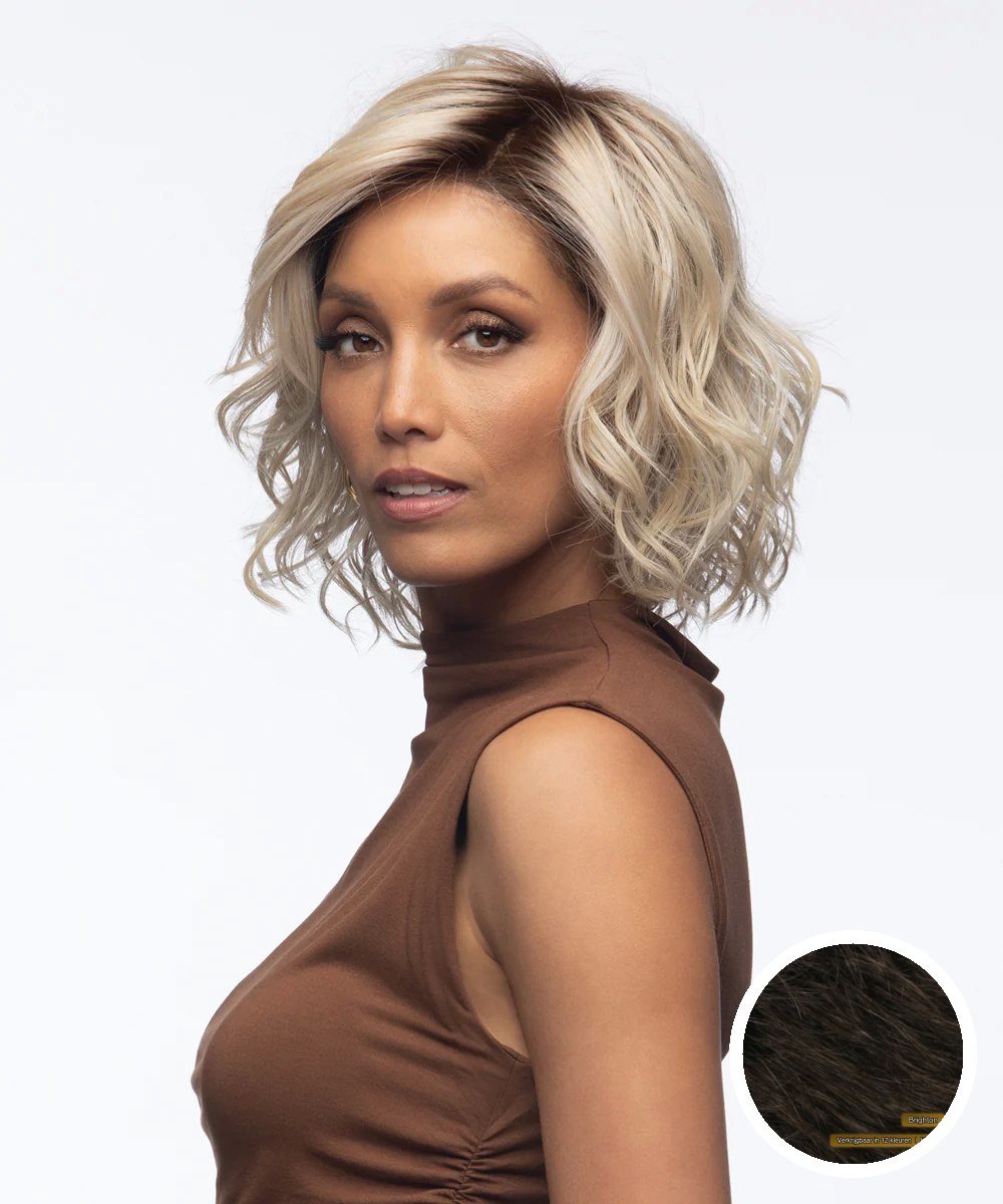 Estetica Designs Brighton Synthetisch Haarwerk - Heat Defiant, Front Lace Line, Zilvergrijs, 30 cm