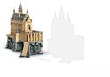 Château LEGO Harry Potter Poudlard, dimensions 44x40 cm, avec ombre du bâtiment.