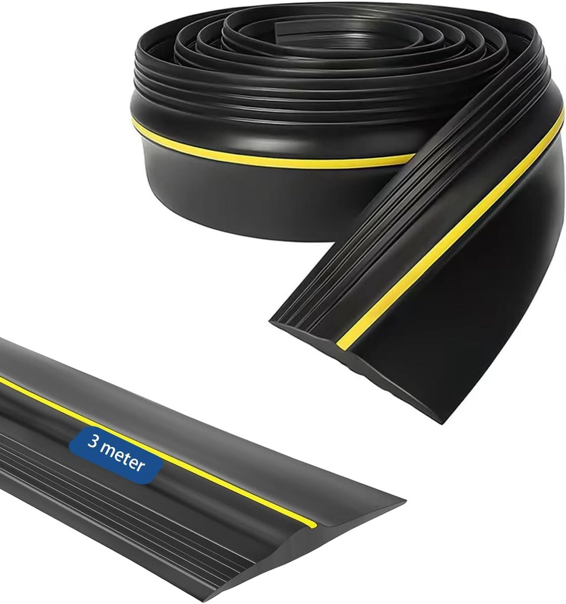 SnelShoppen - Garage Deur Seal 3m - Rubber Lip, Weerbestendige Drempel Seal, Rubber Seal, Houdt Garage Droog en Schoon, Ideaal voor Garages en Opslagr