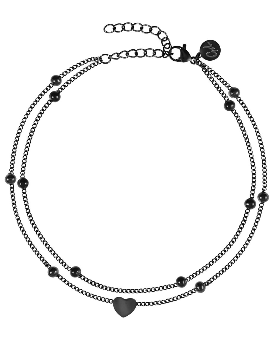 good.designs Enkelketting met hartvormig hangertje