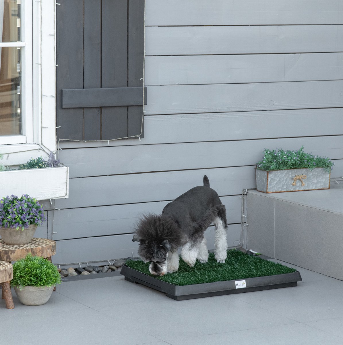 REDOM - Dierentoilet voor hond - Kunstgrasmat met uitneembare lade - Uitwasbaar en doorlatend - Voor binnengebruik en balkon - Plastic - Groen - 63 x 51 x 6 cm