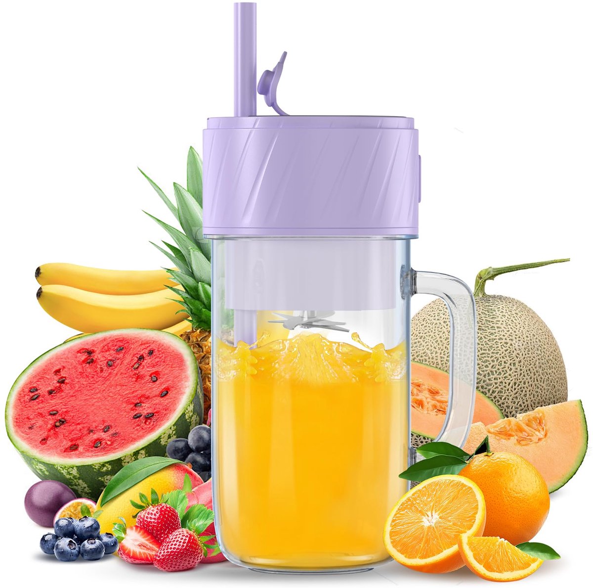 SnelShoppen - Mixer Smoothie Maker Klein, Mini Draagbare Blender, USB Smoothie Mixer, 400 ml BPA-vrij, PulseMotion & BlendPro Technologie voor Thuis,