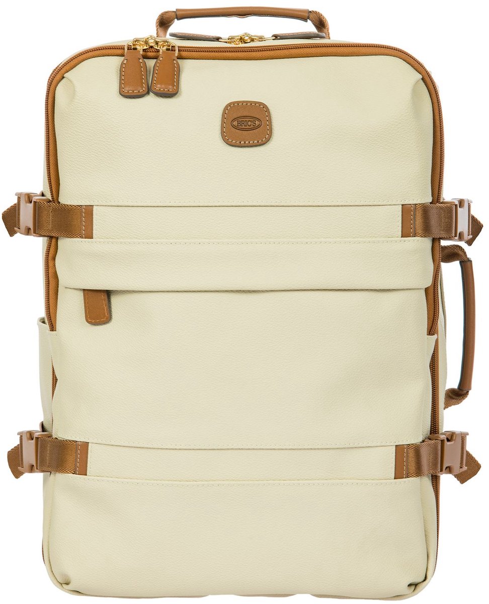 BRIC'S rugzak reistas met laptopvak Firenze Underseat Backpack Cream crème