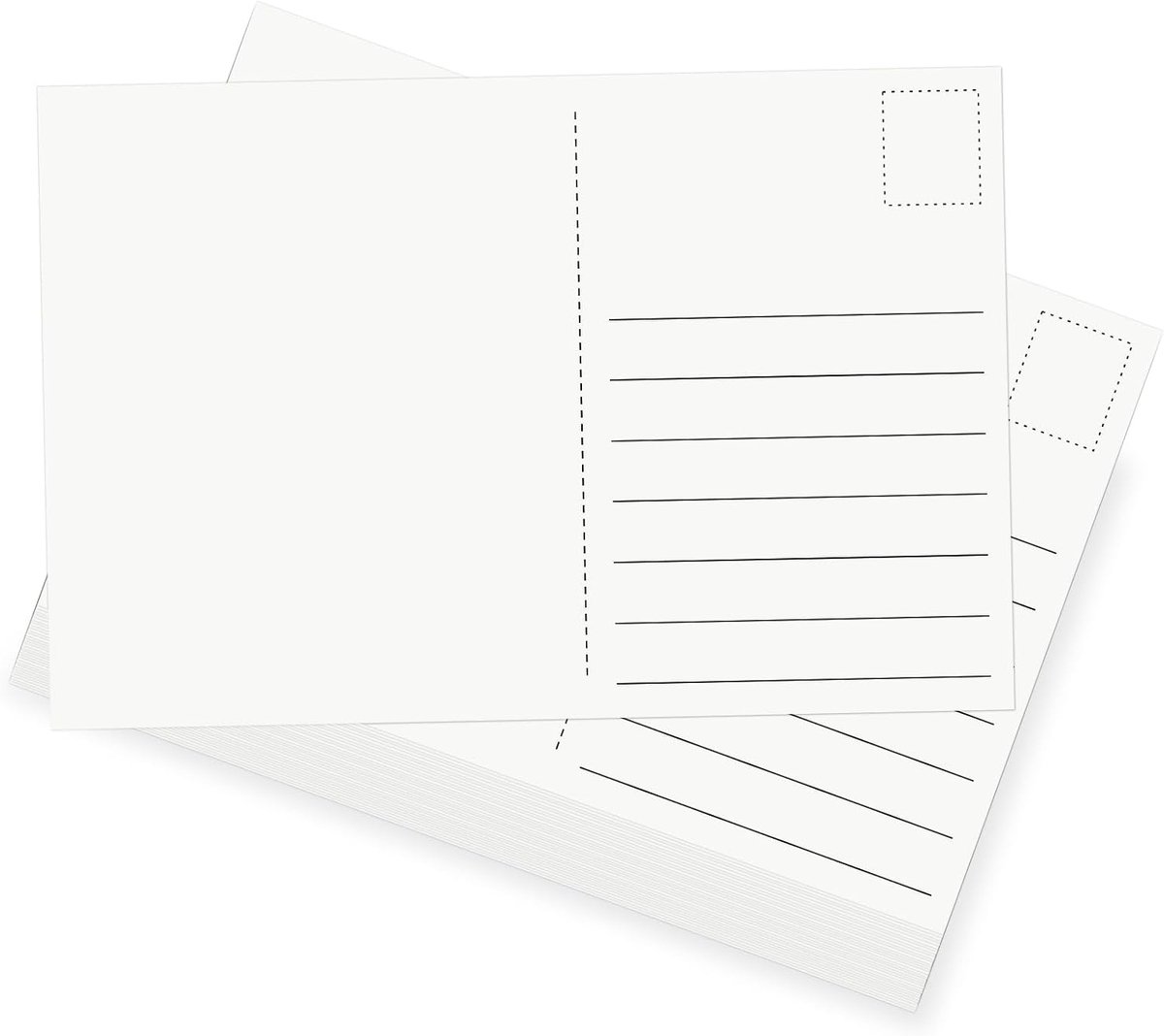 OFFCUP Ansichtkaart Papier Cardstock, 108 stuks Blank Message Paper, 250gsm 10x15 cm Wit Postkaarten Index Kaarten Set - ShopVlot
