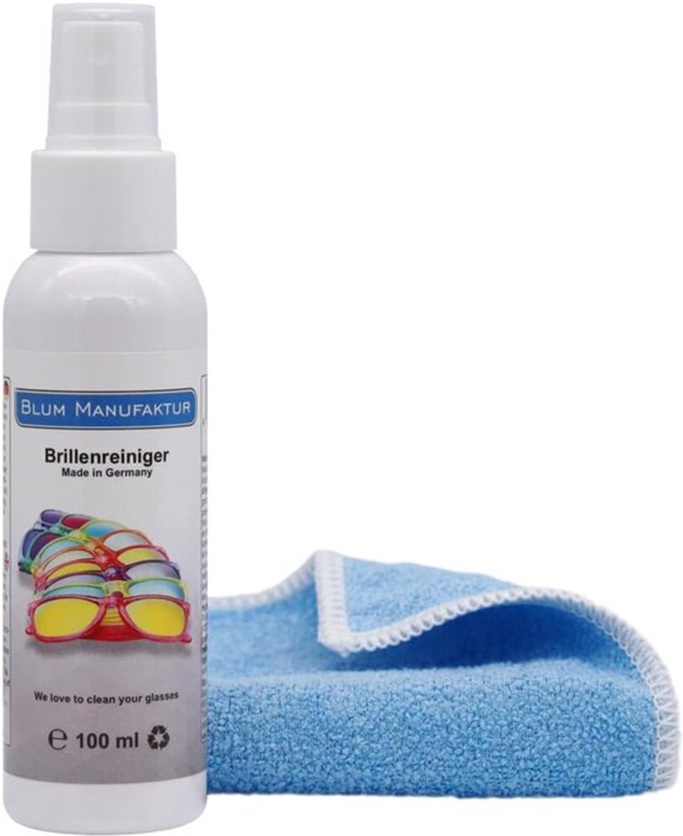 SnelShoppen - 100 ml Glazenreiniger met Microvezeldoek 30x30 cm - Hoogwaardige Spray voor Snelle en Grondige Reiniging - Streeploos en Kristalhelder