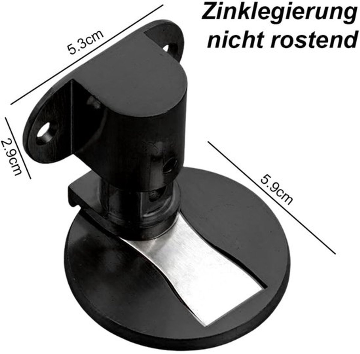 Deurstoppers 2 Stuks - Verstelbare Deurstopper - Magnetische Deurstopper - Roestvrij Stalen Deurstopper - Inclusief Schroeven en Plakband - Duurzaam Materiaal - Deurbuffer