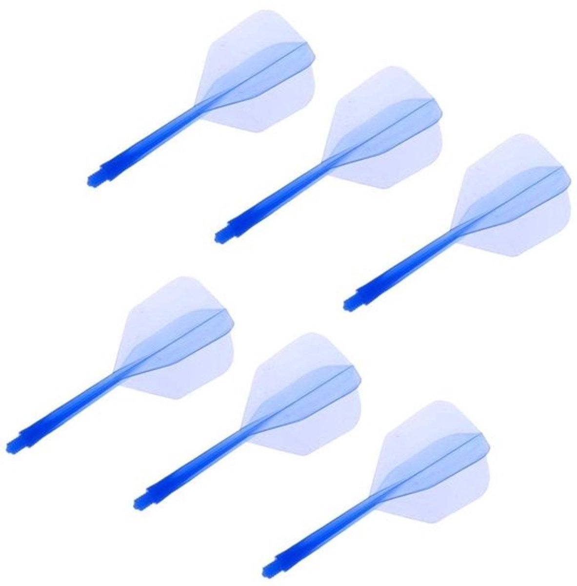 Darschachten 6 Stuks - Duurzaam Plastic - 2-in-1 Design - Geschikt voor 2BA Darts - Totale Lengte 8 cm - Heldere Kleur - Dartaccessoires