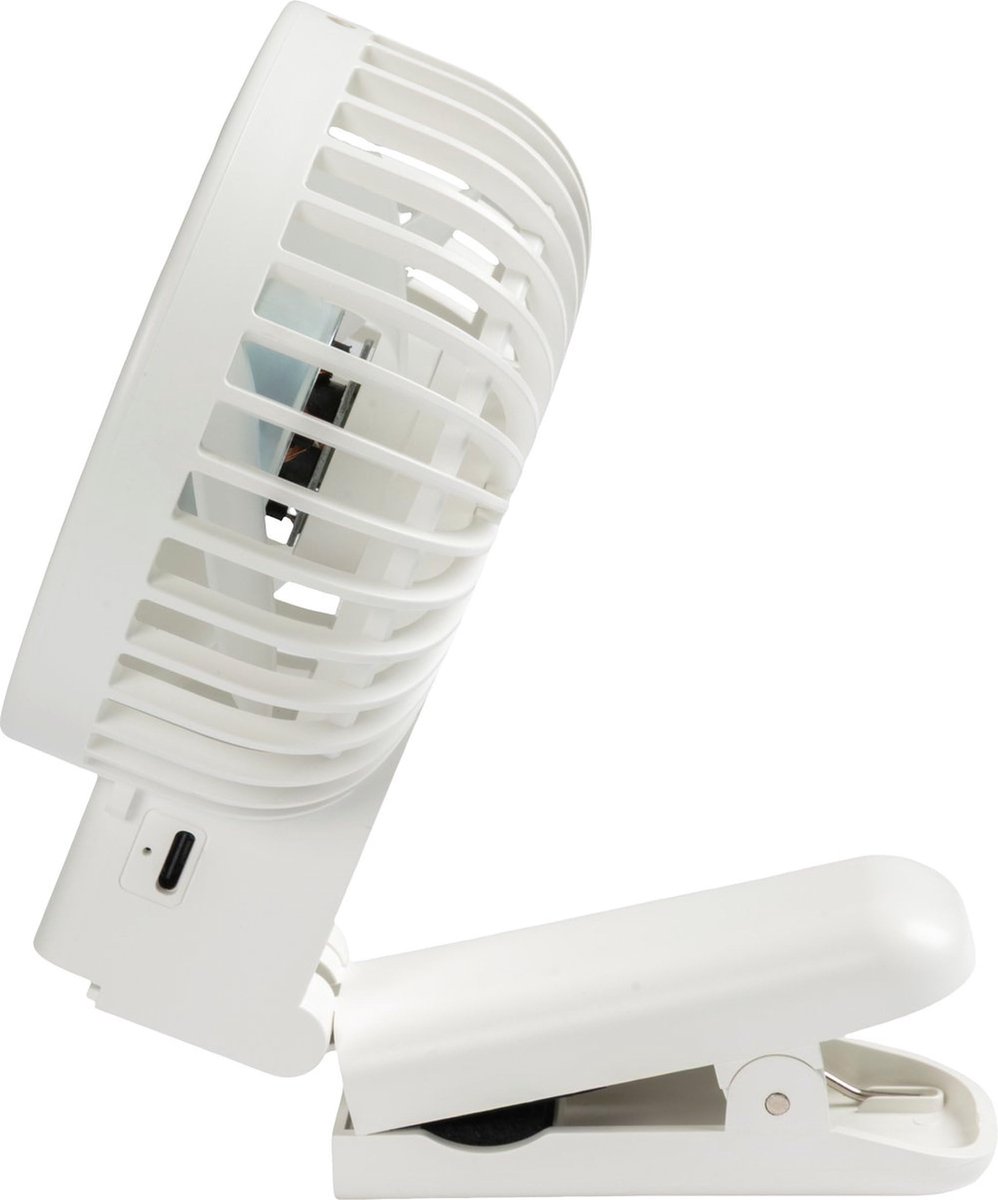 SnelShoppen - Draagbare USB-oplaadbare Clip Ventilator - Verstelbare Stille Miniventilator met Klem - Ideaal voor Kinderwagen, Bureau, Auto, Camping e