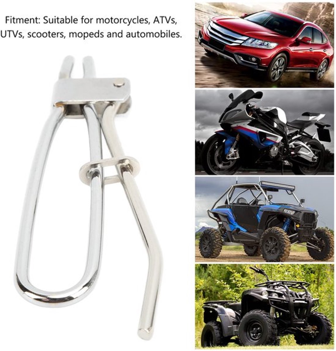 Remslangklem - Staal - Chroomafwerking - Klemgereedschap - Vloeistofleiding - Voor Scooters/ATV's