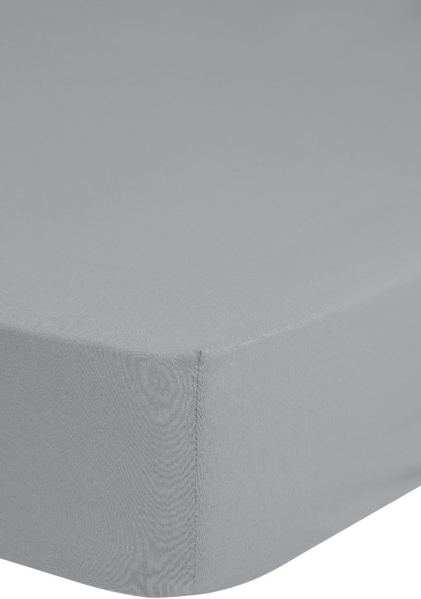 SnelShoppen - Hoeslaken Jersey Katoen Stretch 30cm Hoge Hoek - Silver 180x220cm - Ideaal voor Comfortabel Slapen, Geschikt voor Alle Matrassen