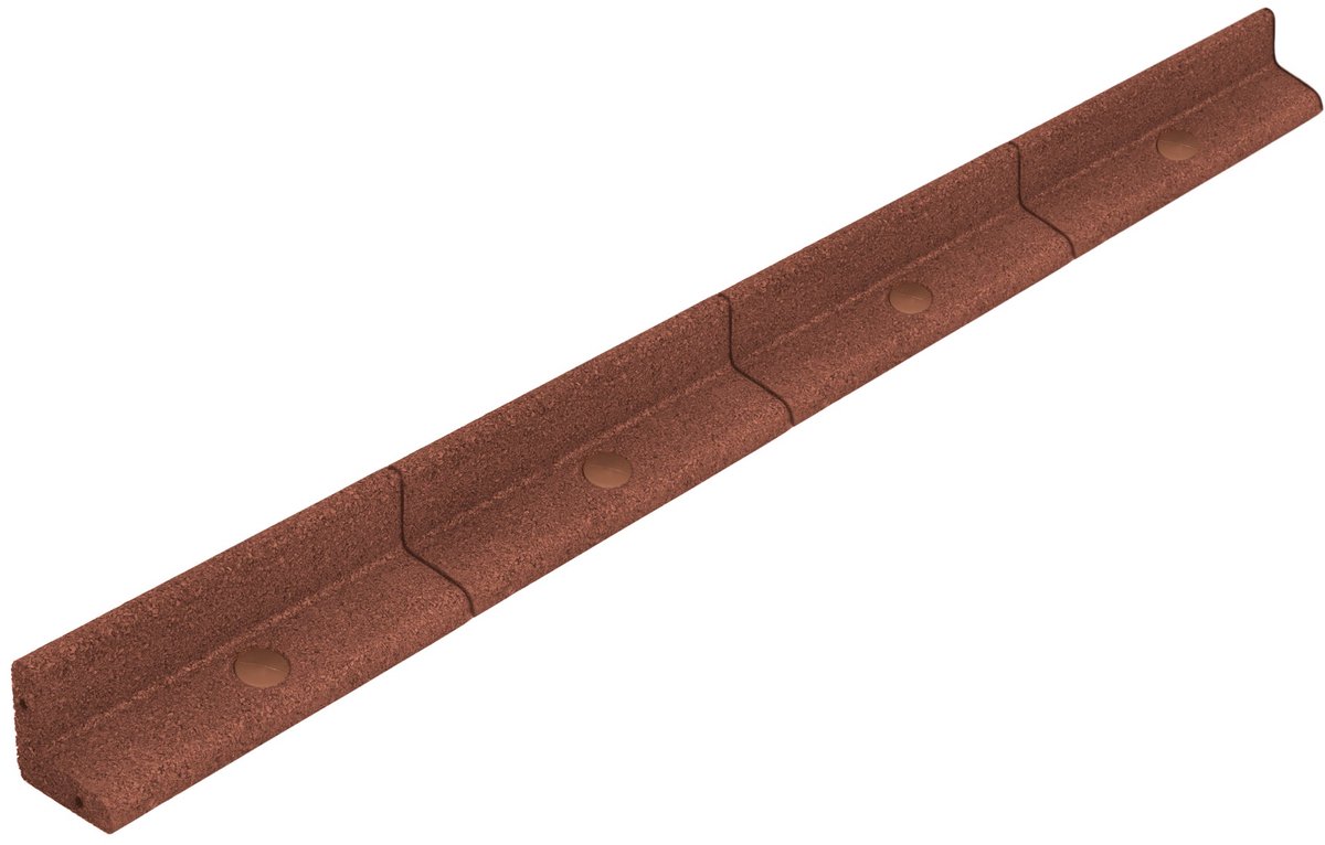 7,2 m flexibele gazonrand - 6x1,2 m - terracotta - incl. hamer