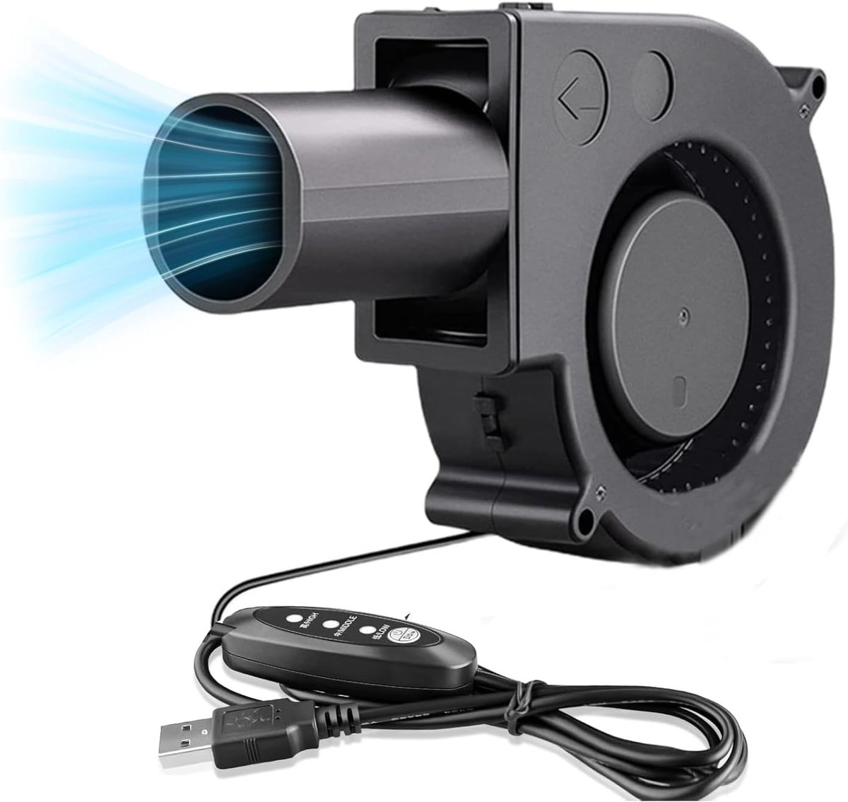 SnelShoppen - 97mmx33mm USB Blower Ventilator - Stil Mini Koelventilator met Snelheidsregeling voor Computer, DVR, Modem, AV Kast Koeling - Ideaal voo