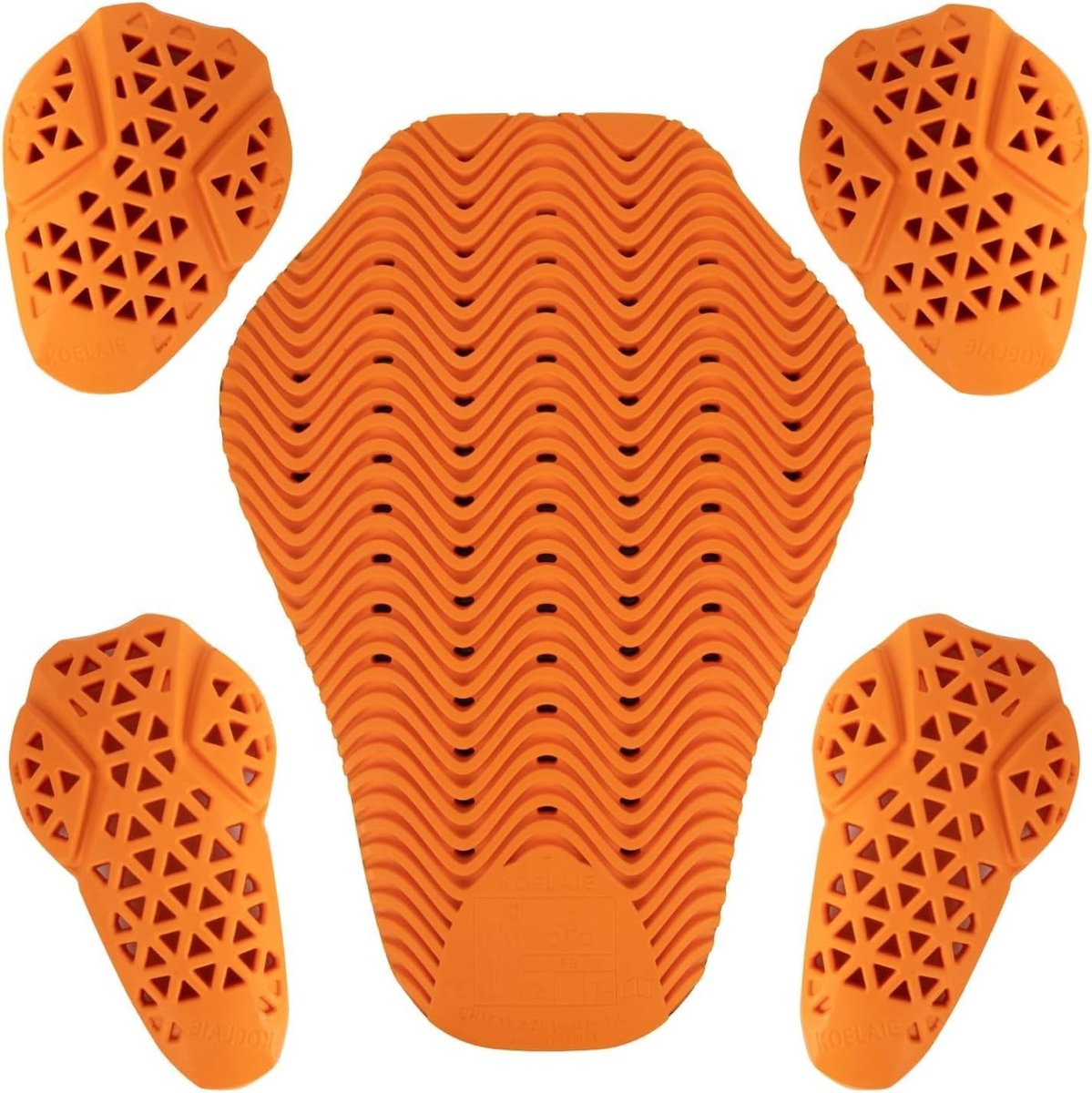 Set van 5 CE Level 2 Gecertificeerde Beschermers voor Rug, Elleboog en Schouder voor Motorjacks - Schokabsorberende Inserts, Ergonomisch en Flexibel, Perfect voor Off-Road Rijden en Veiligheid