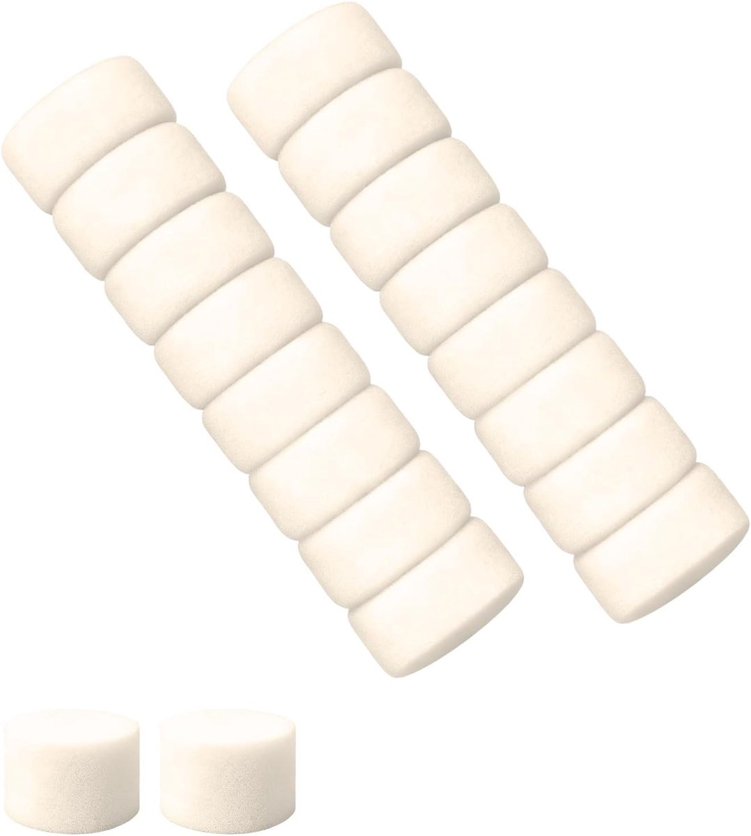 Set van 2 Zachte Anti-Collisie Beschermers voor Deuren, Winterse Antistatische Handvat Covers voor Thuis, Kantoor en Slaapkamer (Off White)