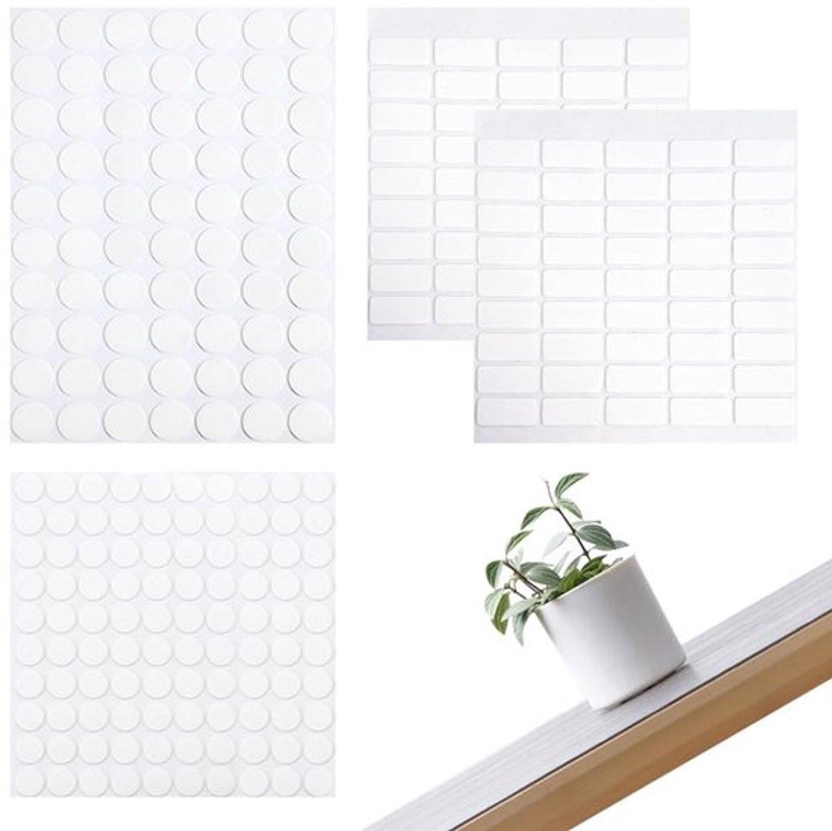 Plakpunten 260 Stuks - Dubbelzijdige Kleefpads - Afneembaar - Transparant - Acryl - Voor Decoratie Thuis en Feestjes - Dubbelzijdige Tape