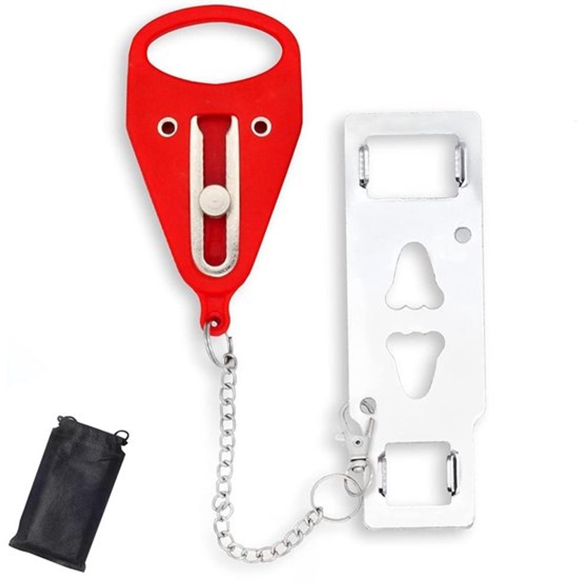 Deurslot Extra Veiligheid - Portable Deurslot - Antirobber - Lichtgewicht - Roestvrij Staal - Duurzaam Materiaal - Deurslotje