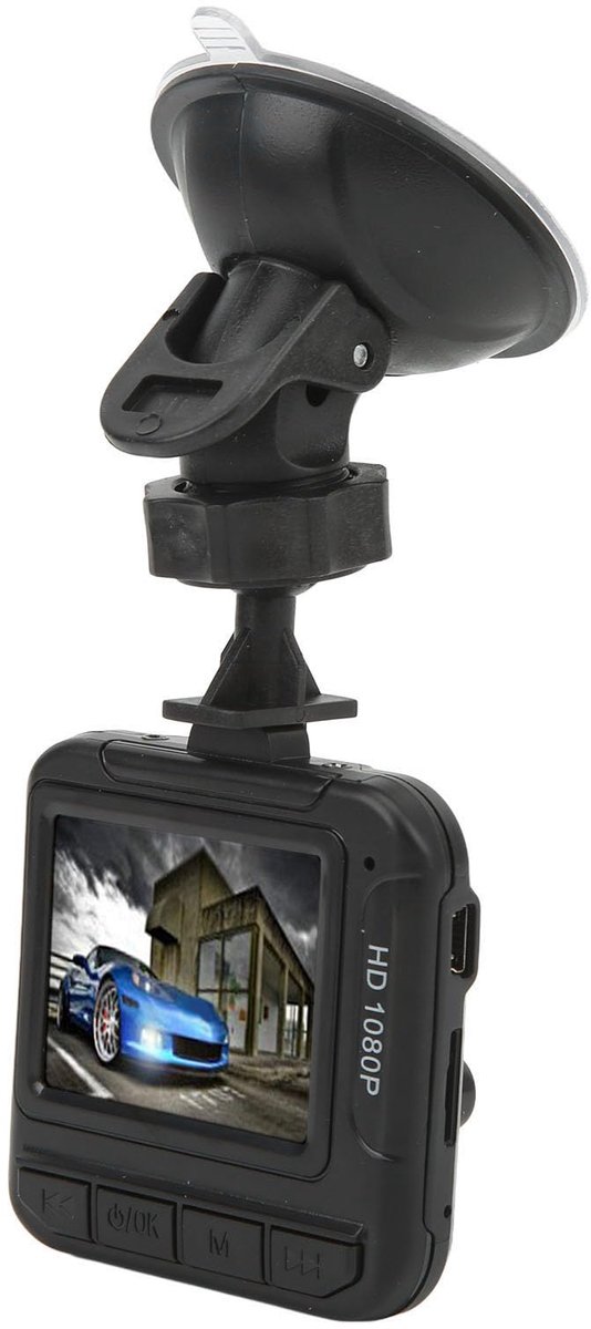 SnelShoppen - Dashcam, Duurzame Autorecorder met Bewegingsdetectie, Full HD, 170° Groothoeklens, Nachtzicht, Inclusief Houder voor Veilig Rijden