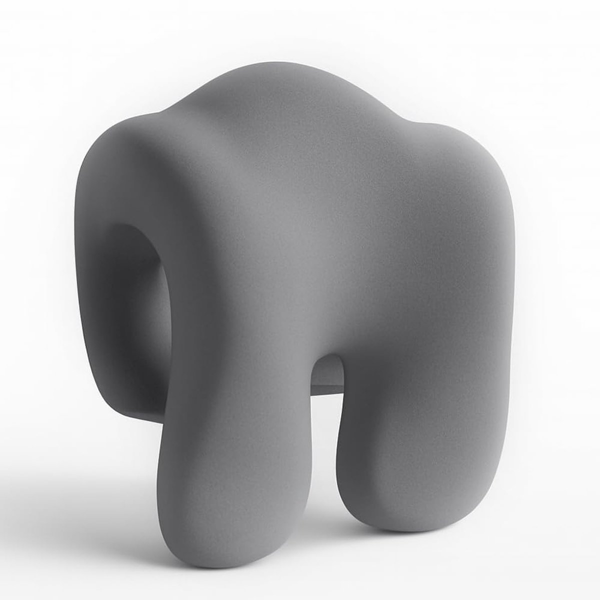 SnelShoppen - Ergonomisch Nekkussen voor Bureaustoel, Traagschuim Hoofdsteun, 30 x 18 x 24 cm, Grijs, Perfect voor Draaistoelen, Kantoorwerk, Outdoor