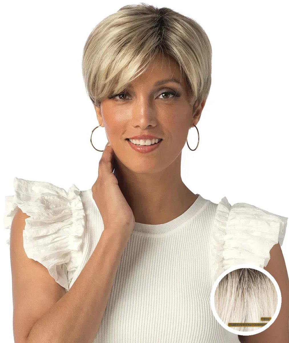 Estetica Designs Ember Swiss Lace+ Synthetisch Haarwerk - Zonverlicht Blond, Kanten Voorpunt, Natuurlijke Look