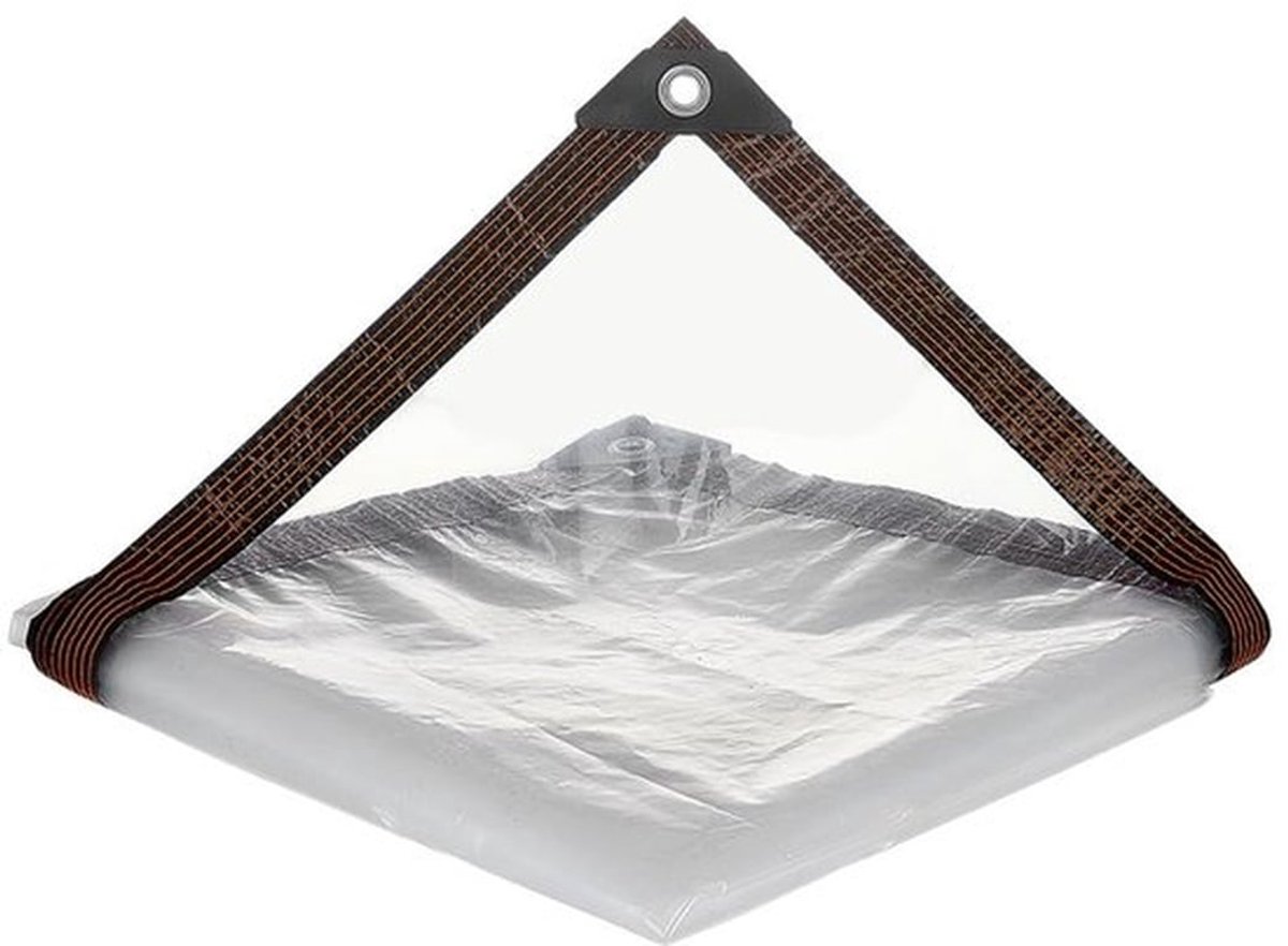 Dekzeil Heavy Duty Waterdicht - Transparant - Afdekzeil - Tuin - Terras - Bescherming - 10 x 10 ft - Tuinzeil