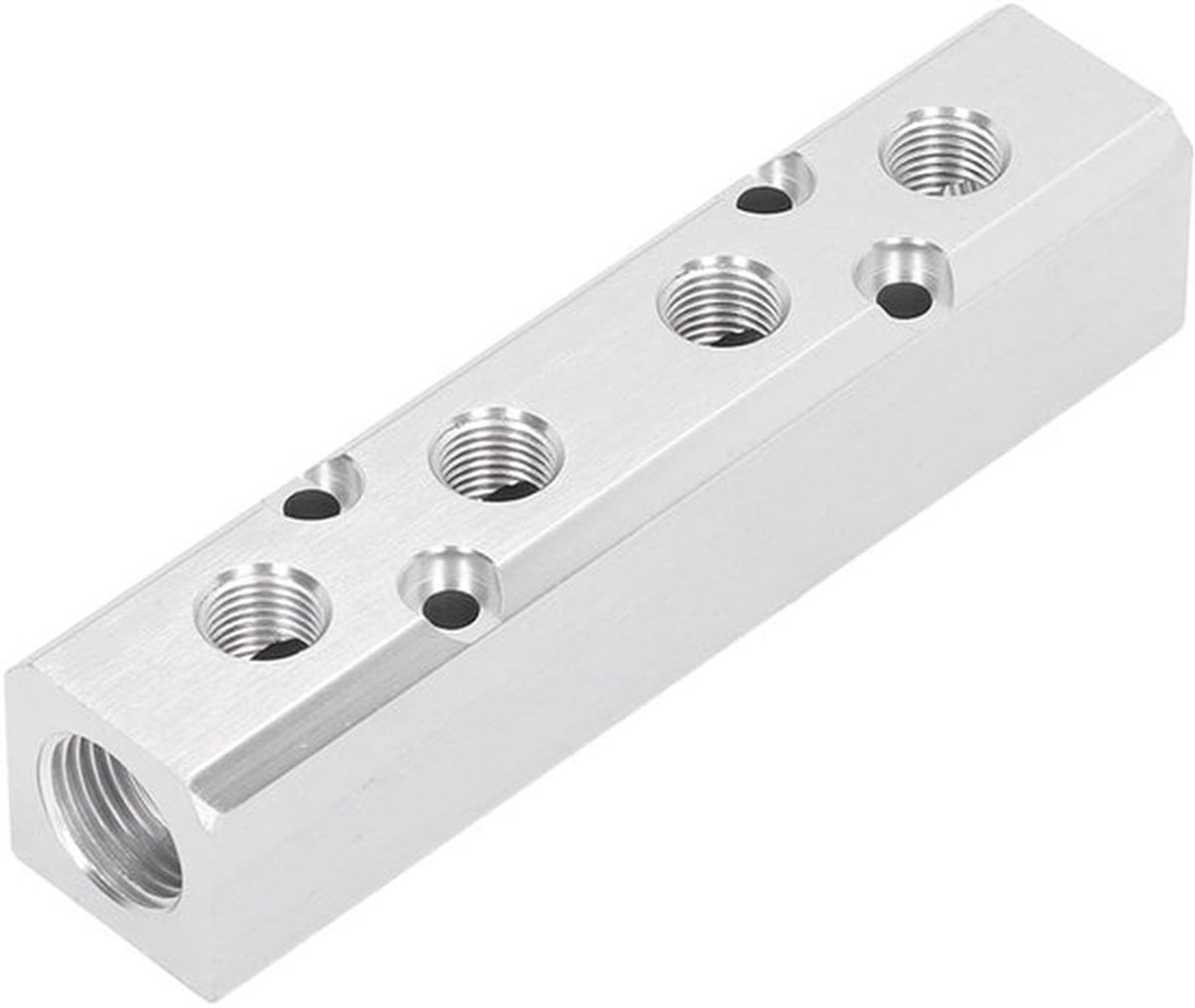 Luchtverdeelstuk G1/2 - G1/4 Uitgangspoort - Pneumatisch Vervangstuk - Corrosiebestendig Aluminium - Hoge Drukweerstand - Goede Luchtdichtheid - Pneumatisch Verdeelstuk