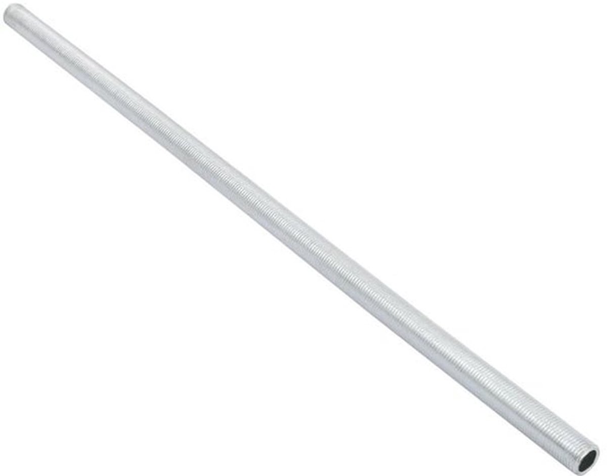Lamp Pipe M10 Draad, 300mm Lengte, Verzinkt Zilver