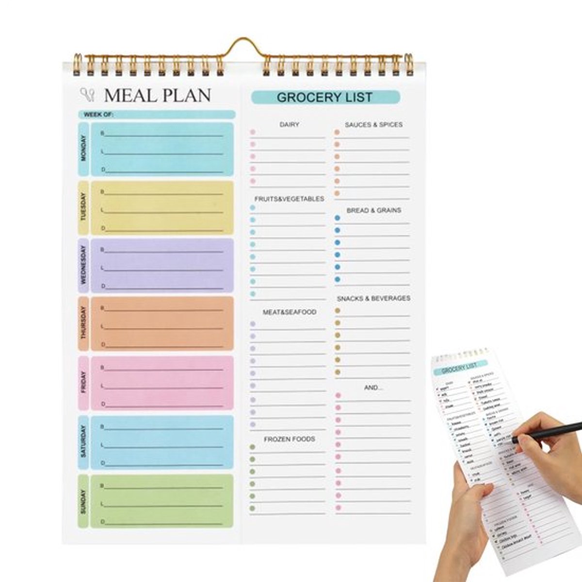 Maaltijdplanner 52 Bladen - Menuplanner - Boodschappenlijst Organiser - Keuken Organizer - Huishoudelijke Planning - Duurzaam Ontwerp - Maaltijdorganizer