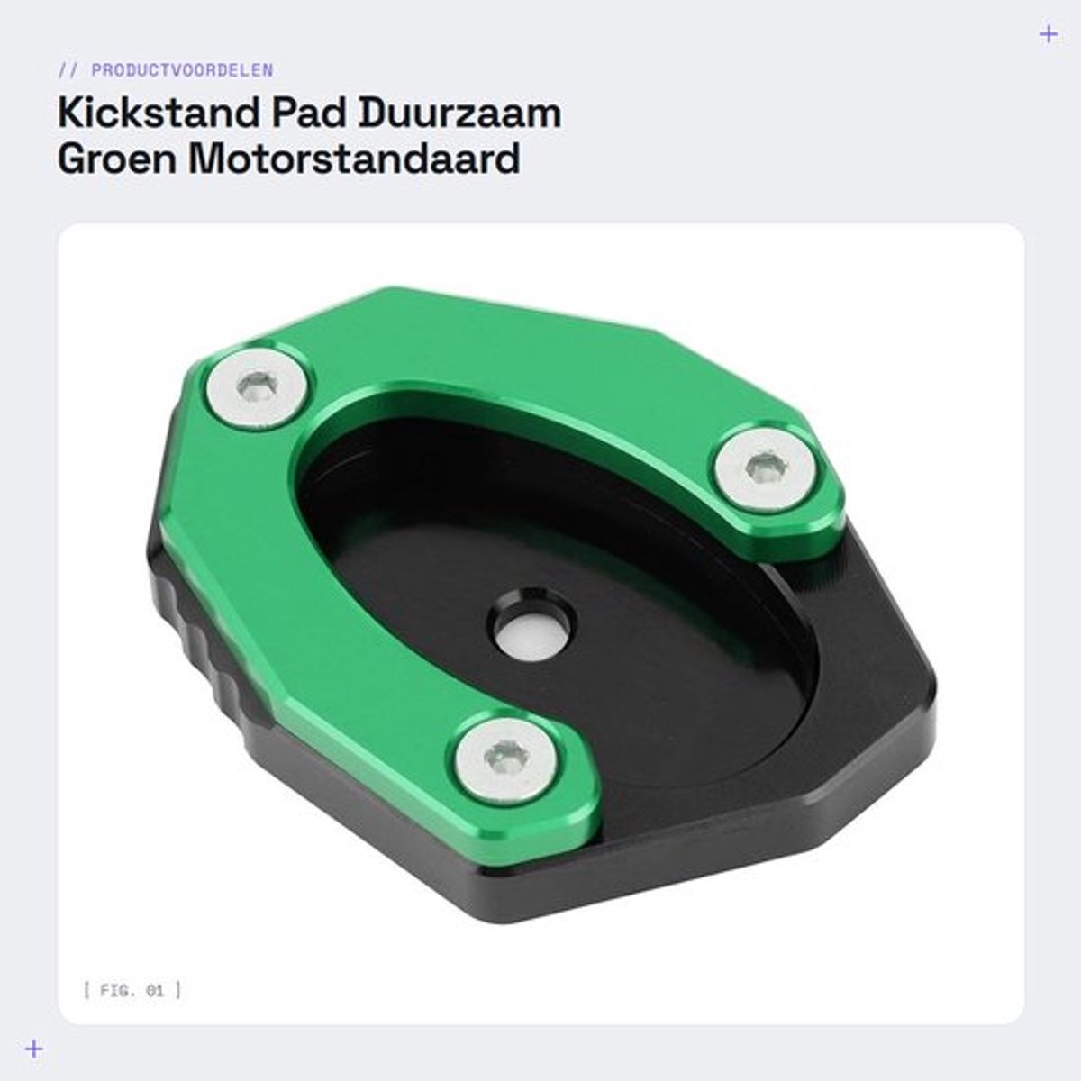 Kickstand Pad Duurzaam - Motorstandaard Achterwiel - Aluminium - Geschikt voor Z650/Z900 - Verbeterd Uiterlijk - Schokbestendig