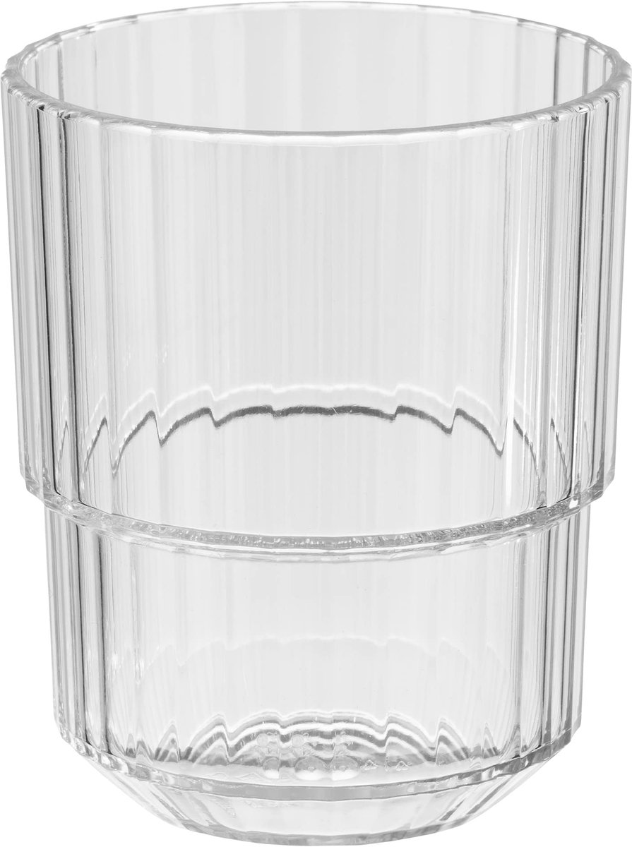 SnelShoppen - Set van 6 Drinkglazen 150 ml - Hoogwaardige Tritan Plastic Glazen - BPA-vrij, Stapelbaar, Schokbestendig, Herbruikbaar en Vaatwasserbest