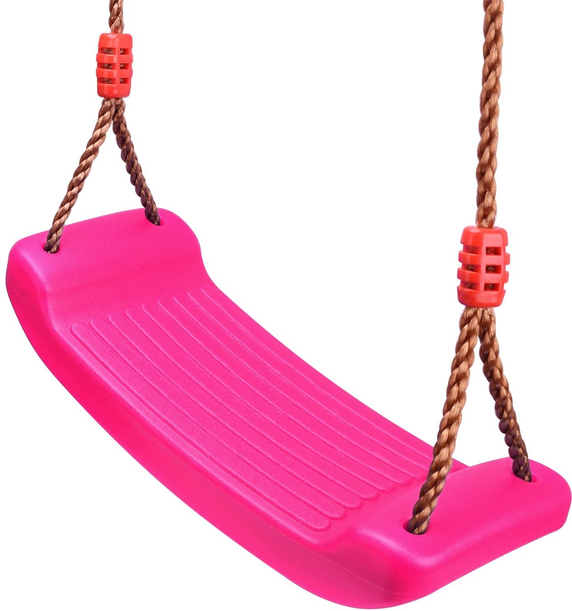 SnelShoppen - Schommelbank voor de Tuin - In Hoogte Verstelbare Schommelbank - Antislip - Kunststof - Rood - Perfect voor Buiten, Tuin, Feest, Camping