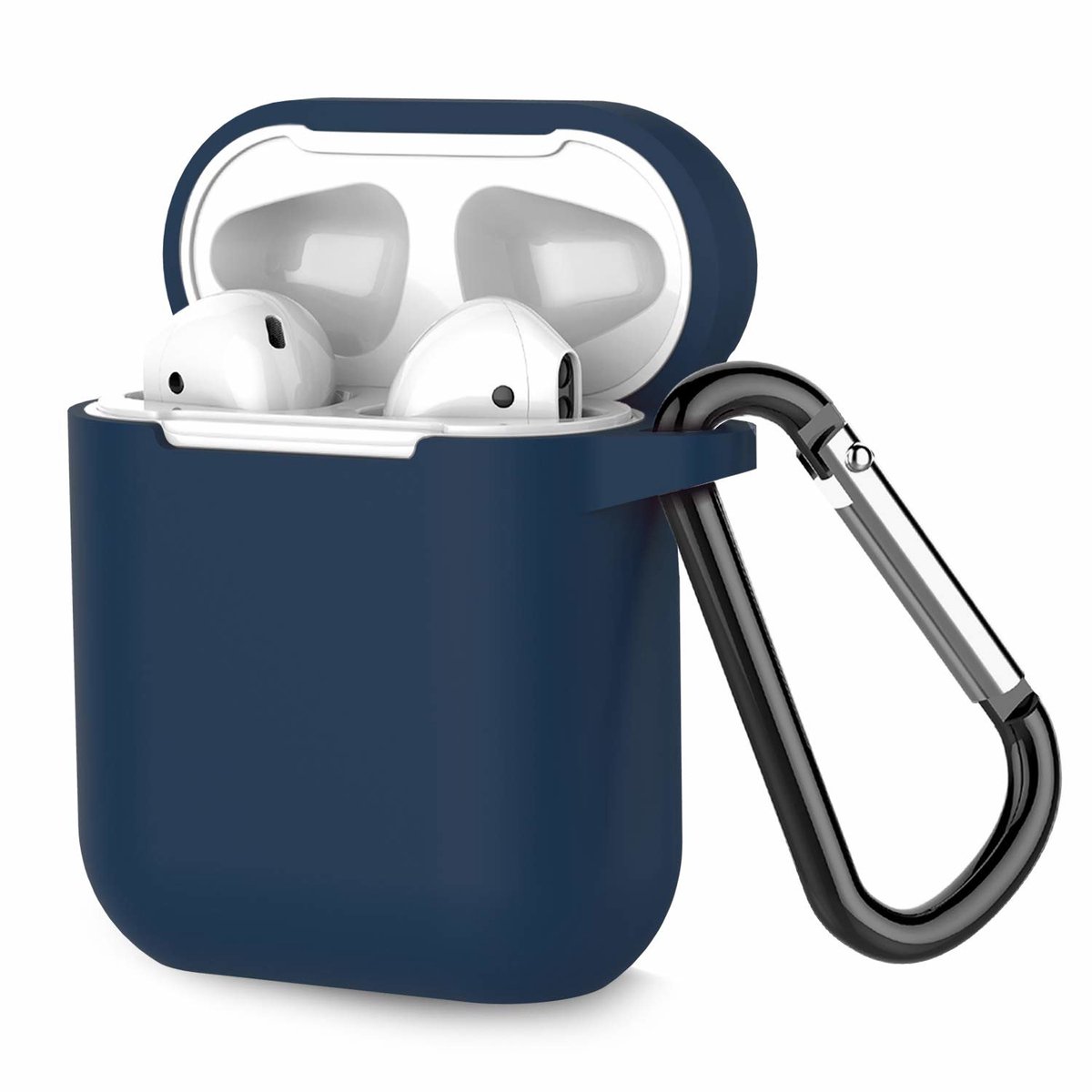 Airpods hoesje Siliconen Extra schokbestendig Donkerblauw