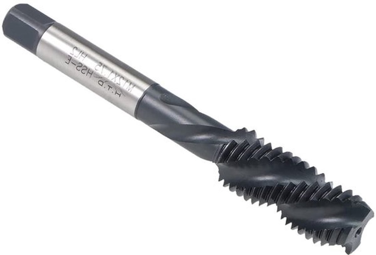 Draadkraan M12 x 1,75 mm - HSS/Nitreren gecoat - H2-tolerantie - Rechterhand snijrichting - Spiraalfluit ontwerp - Schokbestendig draadtapgereedschap - Tap