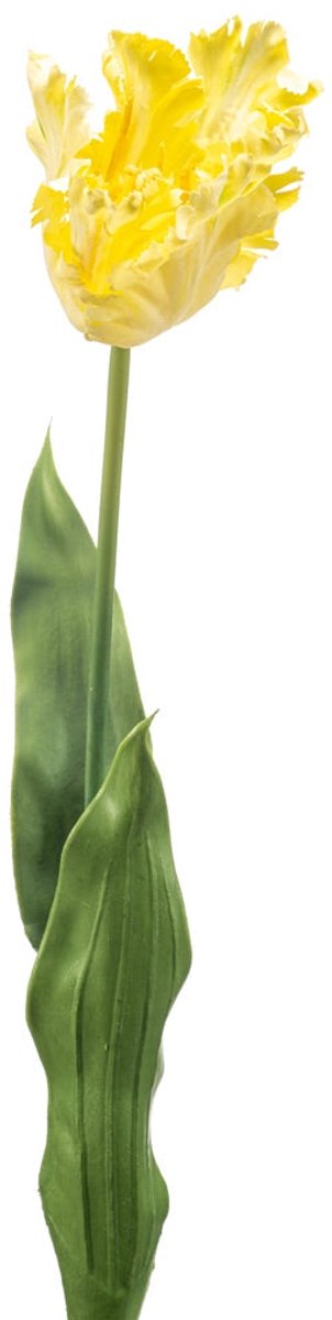 Emerald Kunstbloem Tulp Parrot 68cm Licht geel - Kunstplant voor binnen