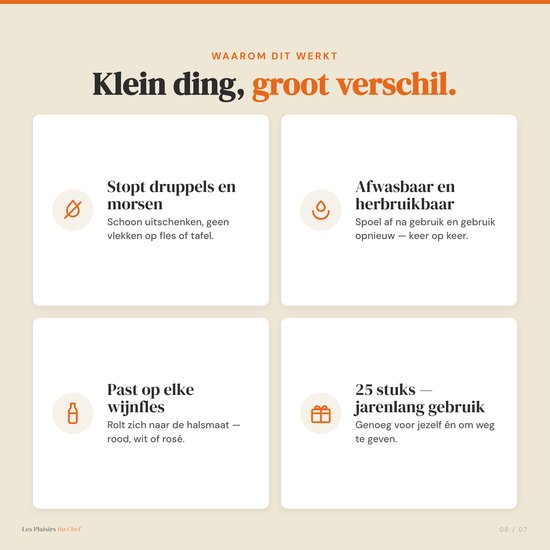 Vier vierkante iconen: een gestreepte cirkel met een schuine streep, een oogje met een glimlach, een wijnfles en een geschenkdoos.