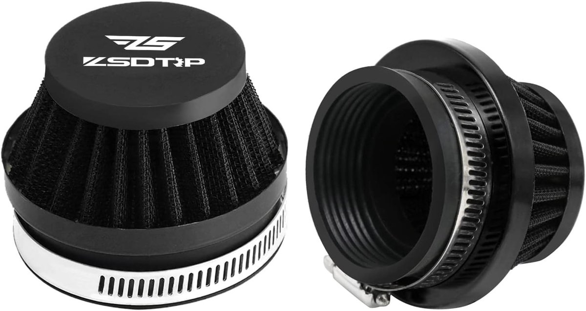 2 stuks 38mm Luchtinlaatfilter voor Motoren, Universeel Carburateur Filter, Geschikt voor ATV's en TTR Fietsen, Verbeterde Luchtstroom en Motorprestaties