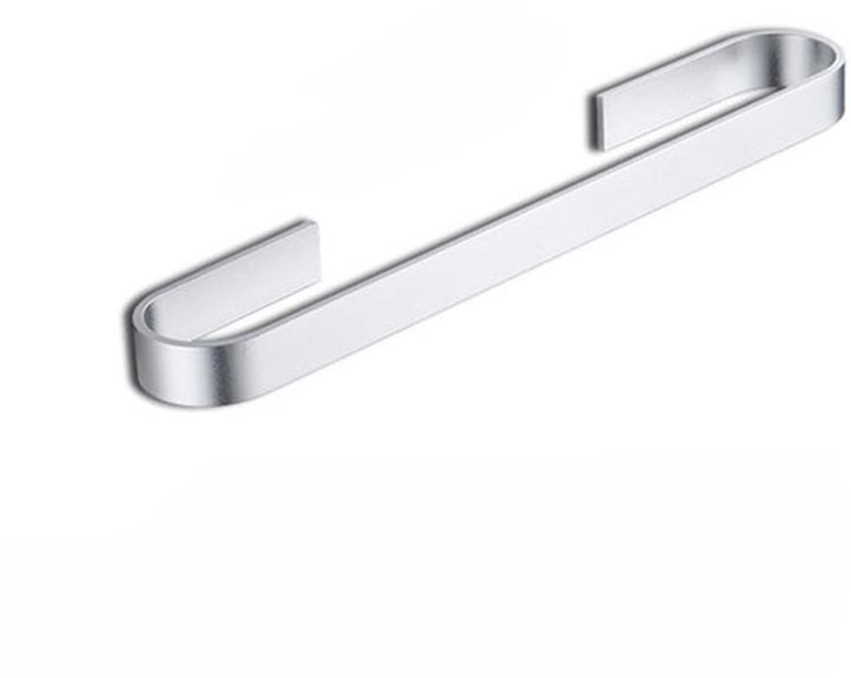 Handdoekrek, geschikt voor badkamers en keukens, ruimtebesparend, 35 cm (zilver)