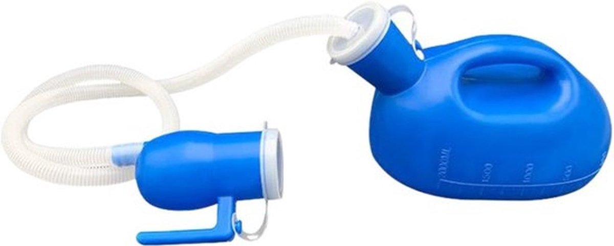 2000 ml herenurinoir/nachturinoir - Met lange slang, lekvrije dop en afneembaar urinoir, speciaal ontworpen voor ouderen en bedlegerige personen.