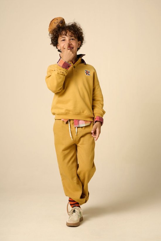 Donkergele Mid-rise Broek
