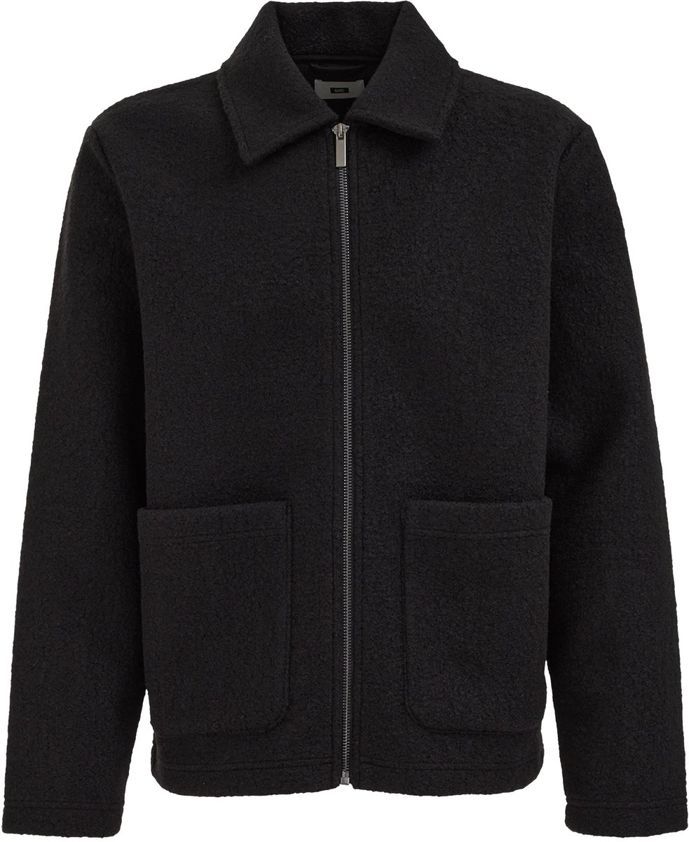 WE Fashion Heren regular fit bouclé overshirt