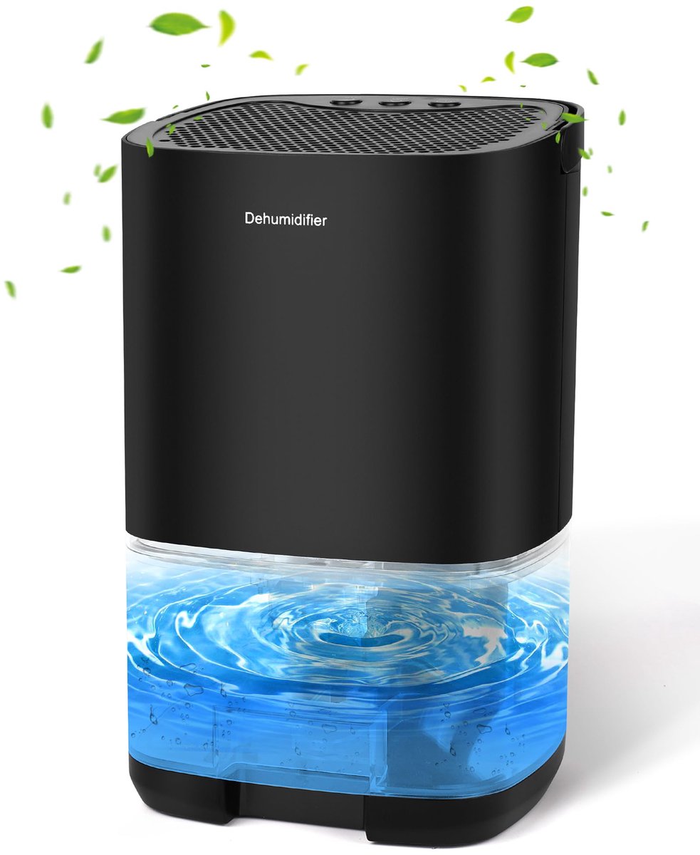 SnelShoppen - Elektrische Luchtontvochtiger 1L voor Badkamer, Kelder, Slaapkamer - Max 25 m² - Efficiënte Ontvochtiging 350 ml/dag - Compact en Stil