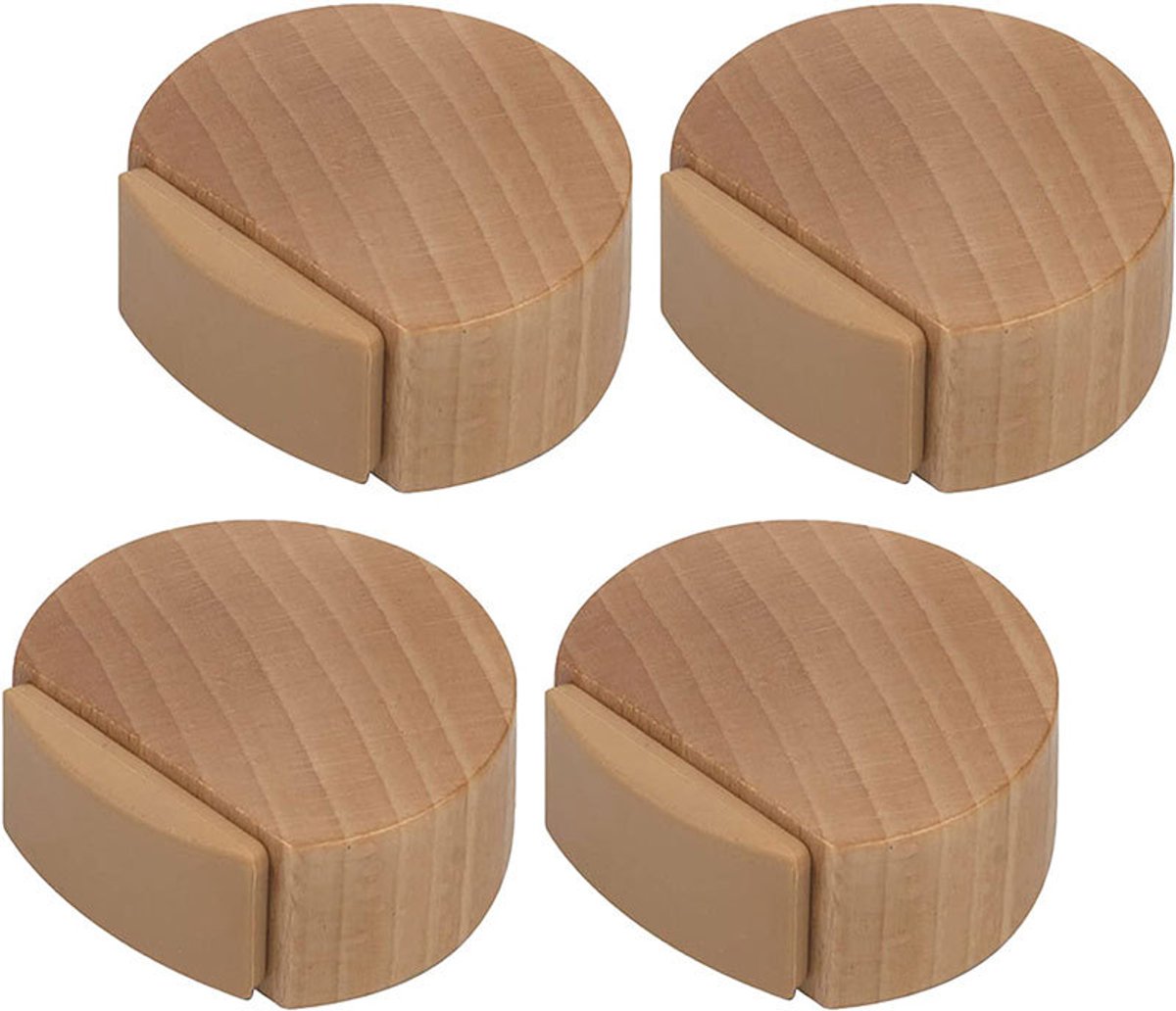 4 Stuks Houtkleur Deurklem Vingerbeschermers - Universele Deurbuffer Voor Deuren En Kastdeuren, Kinderveiligheidsbeschermer