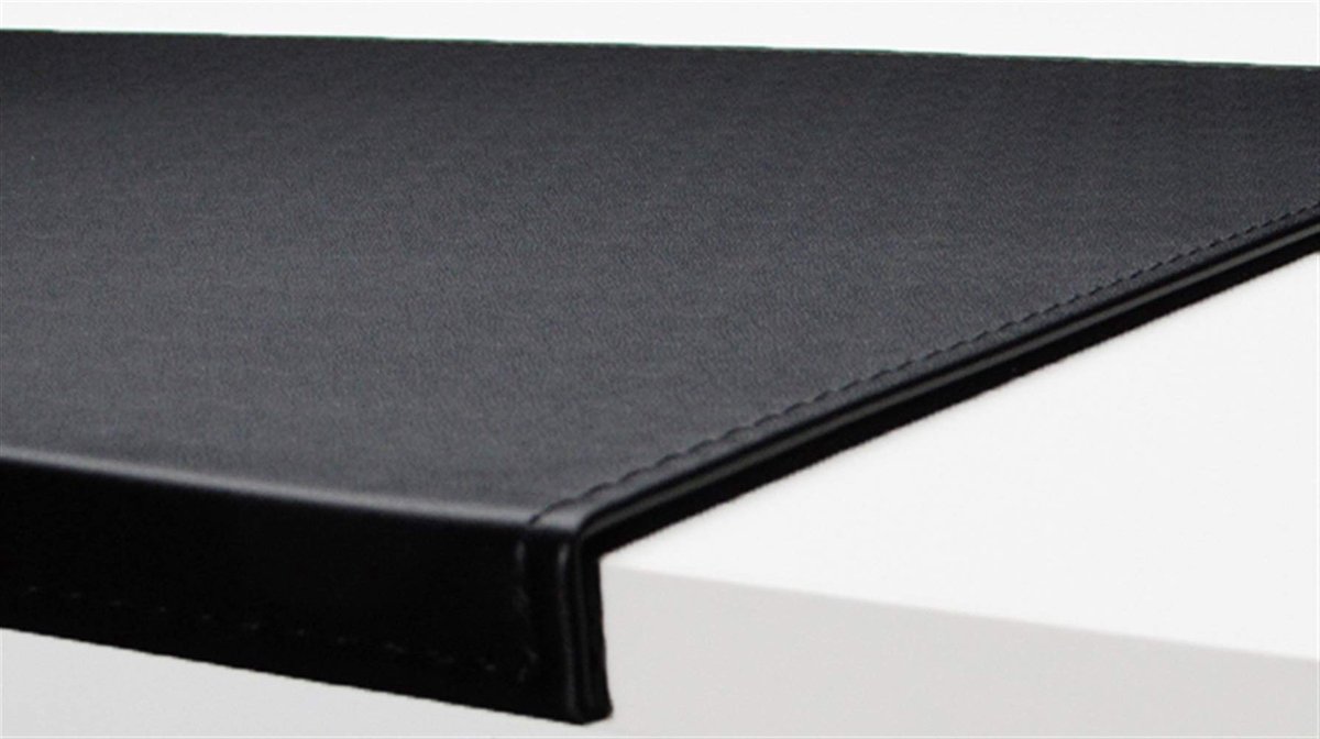 SnelShoppen - Grote bureaumat muismat waterdicht PU-leer antislip voor desktop laptop zwart 60 x 40 cm multifunctioneel en stijlvol