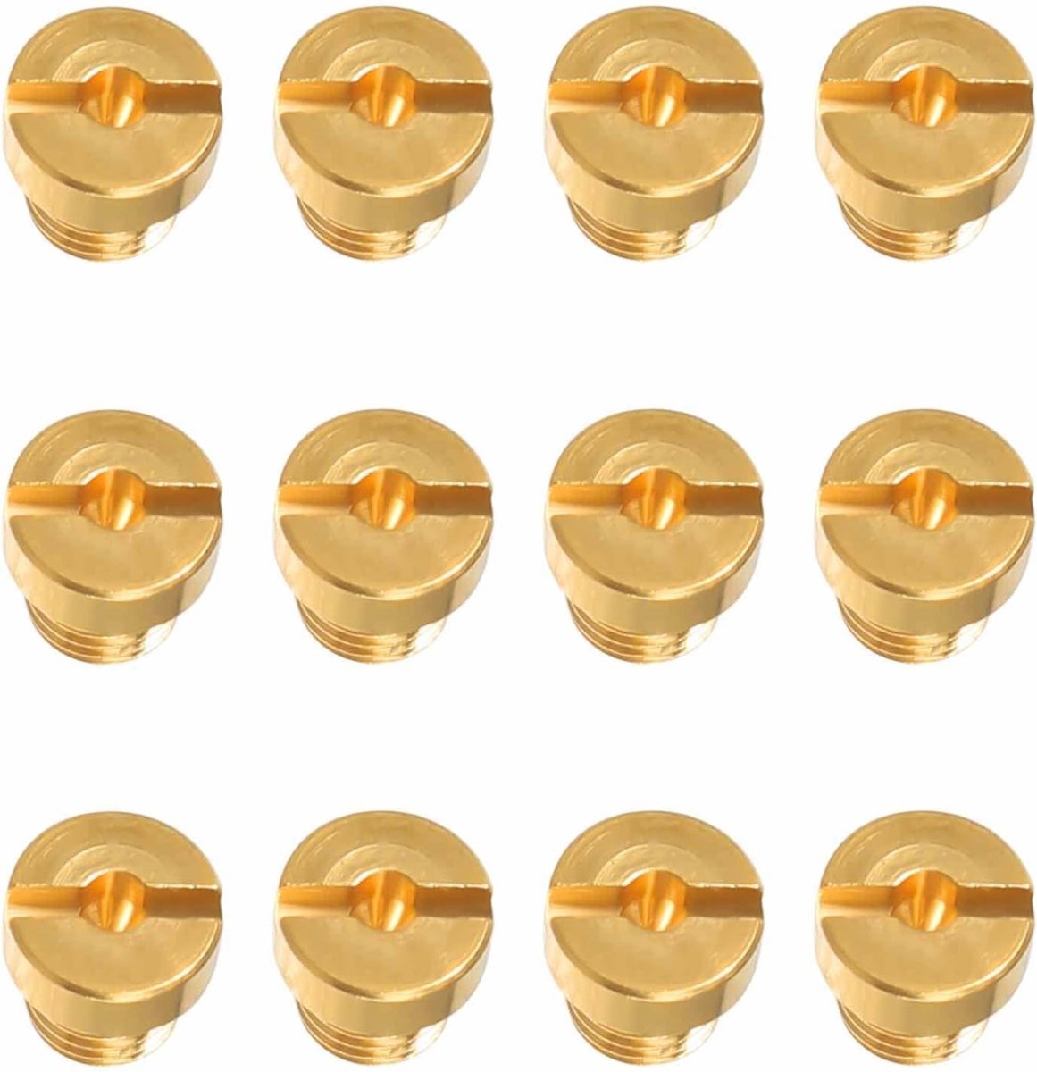 Set van 12 Carburetor Nozzles M5 45 48 50 52 55 58 60 62 65 68 70 72 voor Dellorto en andere carburateurs