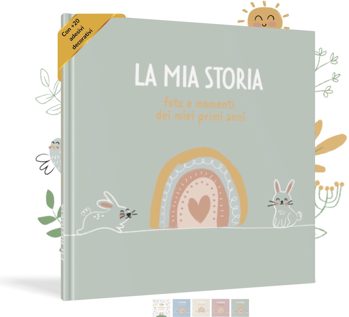 SnelShoppen - Babyalbum voor het eerste jaar - Fotoalbum voor kinderen - Inplakken van foto's en beschrijvingen - +50 pagina's en stickers - Perfect v