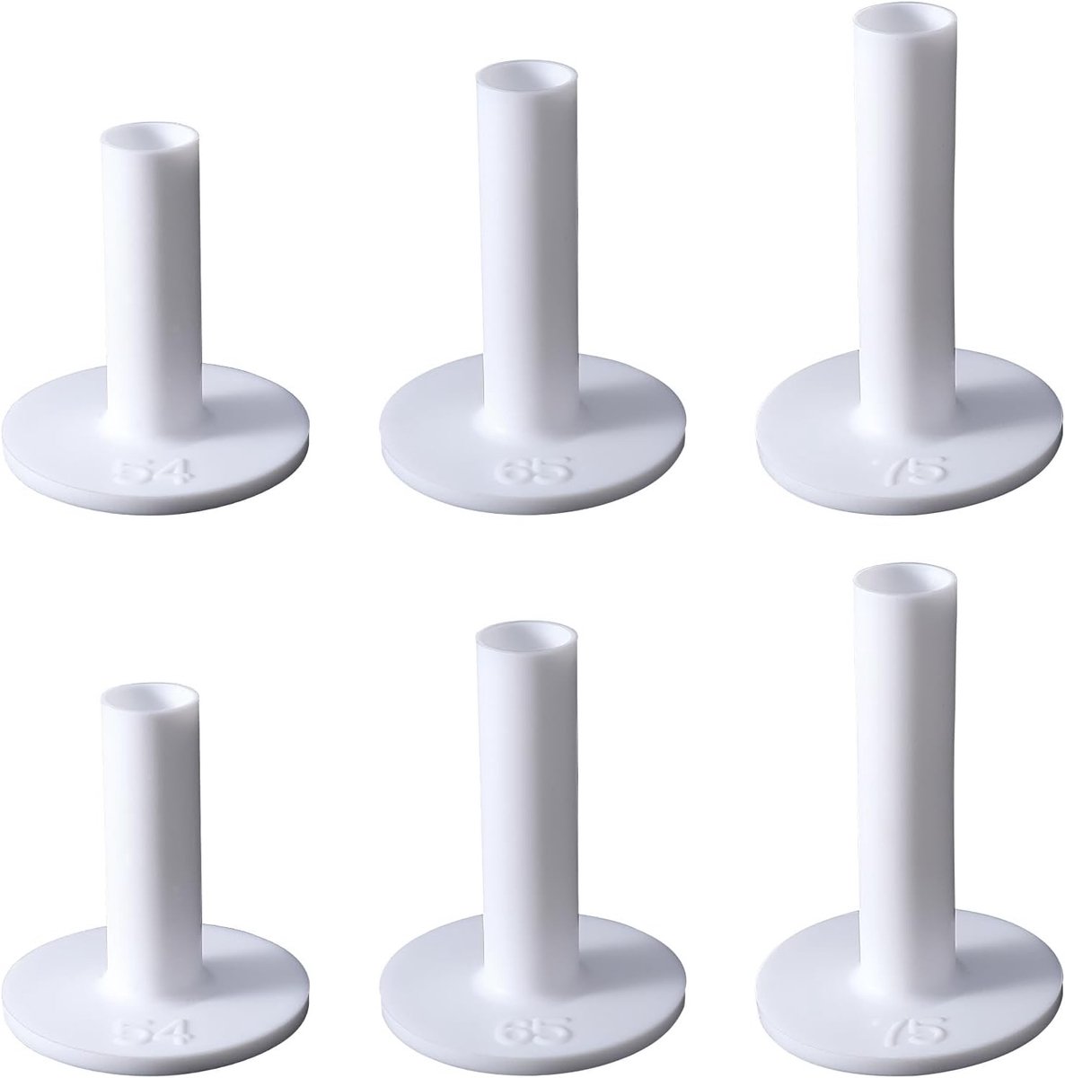 Set van 6 Rubber Golf Tees - T-vormige Golfbal Accessoire voor Binnen en Buiten, Ideaal voor Golftraining en Oefeningen